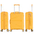 Maleta de cabina 55x39x21.5 cm (46L) Polipropileno - Candado Incrustado - 20 Pulgadas - Amarillo - Chocolate