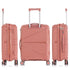 Maleta de cabina 55x39x21.5 cm (46L) Polipropileno - Candado Incrustado - 20 Pulgadas - Rosa Dorado - Chocolate