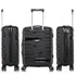 Maleta de cabina 55x38x22 cm (44L) Polipropileno - Candado Incrustado - 20 Pulgadas - Negro - Bass