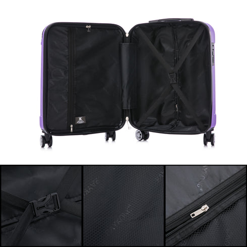 Raykong Maleta Cabina ABS 55x40x20cm (44L) Maxima aprovechamiento de espacio - 20 Pulgadas - Morado