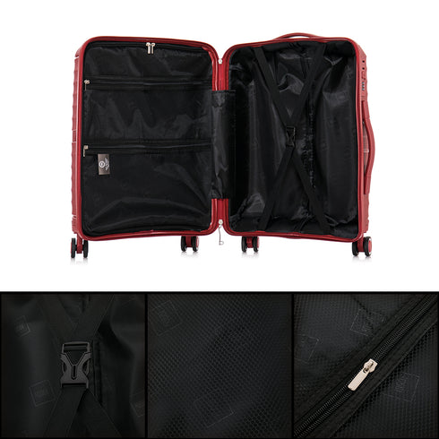 1990s Maleta Grande Extensible 75cm Choco Rojo