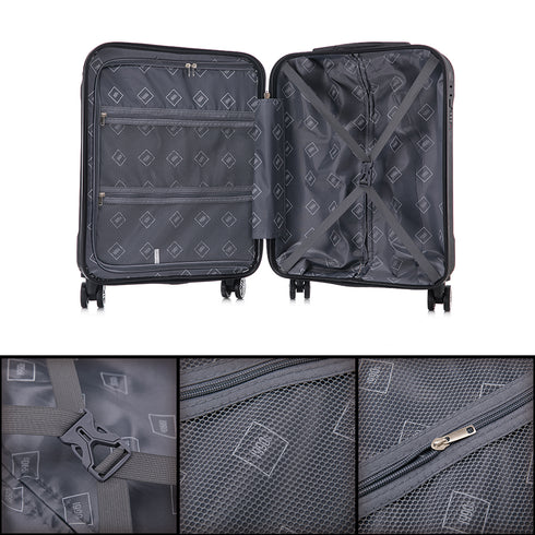 Maleta Cabina 55x40x20cm Policarbonato (44L) - 20 Pulgadas - Negro