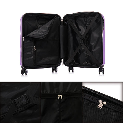 Raykong Maleta Cabina ABS 55x40x20cm (44L) - 20 Pulgadas Morada - Waves