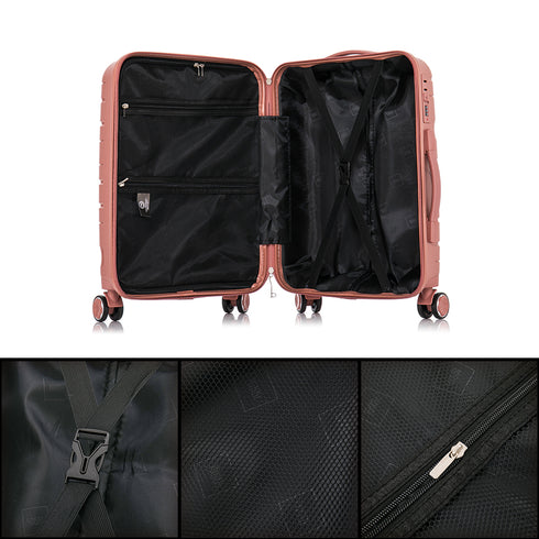 1990s Maleta Grande extensible 75cm Bass Rosa