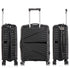 Maleta de cabina 55x39x21.5 cm (46L) Polipropileno - Candado Incrustado - 20 Pulgadas - Negro - Chocolate