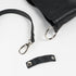 Bolso de hombro para mujer de piel con bandolera extensible negro Mara