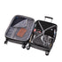 RAYKONG Mala de Viagem Média ABS 66x43x25cm | 71L | 24 Polegadas | até 23kg semirrígida - Preto