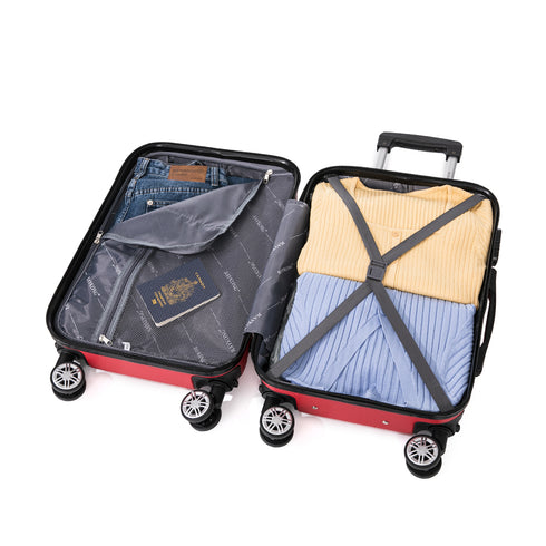Maleta Cabina ABS 55x40x20cm 44L - 20 Pulgadas Rojo - Marina