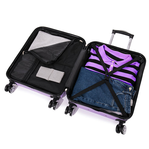 Maleta Cabina ABS 55x40x20cm 44L - 20 Pulgadas Morado - Marina