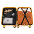 Juego de maletas PP Rígida 3 piezas|Maleta Cabina 55cm|Maleta Mediana 65cm Expandible |Maleta Grande 75cm Expandible |Bass Amarillo