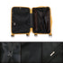 Maleta de cabina 55x38x22 cm (44L) Polipropileno - Candado Incrustado - 20 Pulgadas - Amarillo - Bass