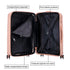 Maleta de cabina 55x39x21.5 cm (46L) Polipropileno - Candado Incrustado - 20 Pulgadas - Rosa Claro - Choco