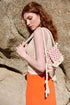 Bolso de rafia trenzado para mujer fucsia Eugenia