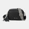 Bolsa de ombro para mulher pequena em couro PU dois compartimentos e duas alças, bolsa a tiracolo em pele sintética presente original para mulher - Preto