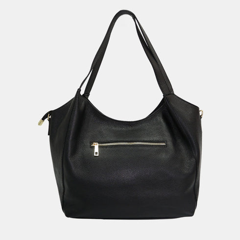 Bolso shopper mujer piel grande Alina (Negro)