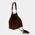 Bandolera mujer piel serraje - bolso saco Giulia (chocolate)