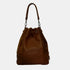 Bandolera mujer piel serraje - bolso saco Giulia (chocolate)