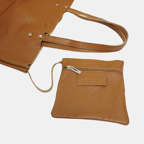 Bolso Shopper Grande de Piel para Mujer – Paulina (Marrón)