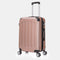 RAYKONG Mala Média ABS 66x43x25cm | 71L | 24 Polegadas | até 23kg semirrígidas - Rosa Dourado
