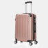 RAYKONG Mala Média ABS 66x43x25cm | 71L | 24 Polegadas | até 23kg semirrígidas - Rosa Dourado