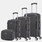 Raykong Conjunto de maletas de viaje de 4 piezas Neceser(29cm)/55cm/68cm/78cm ABS Waves - Negro