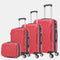 Raykong Conjunto de maletas de viaje de 4 piezas Neceser(29cm)/55cm/68cm/78cm ABS Waves - Rojo