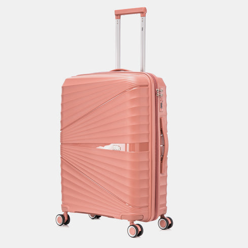 1990s Maleta Mediana extensible 65cm de Polipropileno Choco Rosa