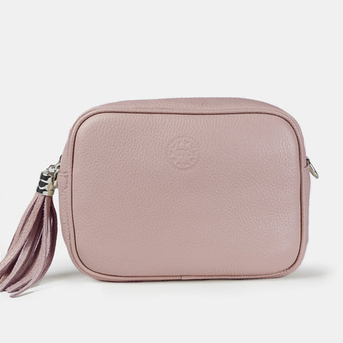 Bolso de bandolera piel con pompón Cristin Primavera Nude