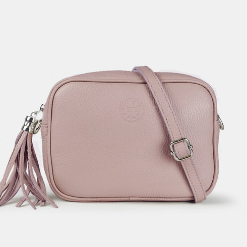 Bolso de bandolera piel con pompón Cristin Primavera Nude