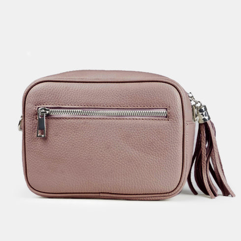 Bolso de bandolera piel con pompón Cristin Primavera Nude