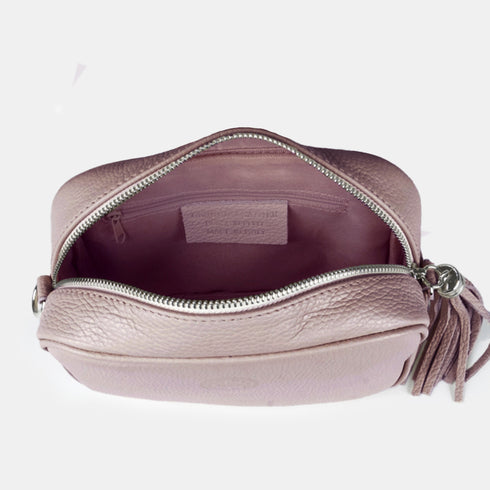 Bolso de bandolera piel con pompón Cristin Primavera Nude