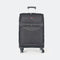 Maleta de viaje blanda extensible 56cm/66cm/76cm/86cm, 10kg/15kg/20kg/23kg, de tela poliéster Pissa Negro