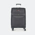Maleta de viaje blanda extensible 56cm/66cm/76cm/86cm, 10kg/15kg/20kg/23kg, de tela poliéster Pissa Negro