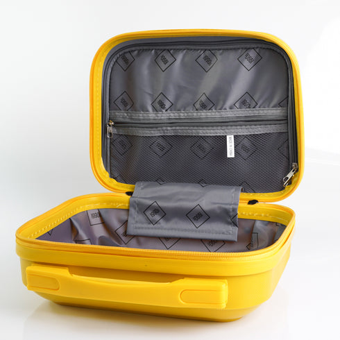 Neceser de viaje 25cm de polipropileno amarillo Steven