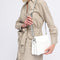 Bolso bandolera para mujer con tres compartimentos blanco Noelia
