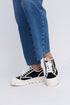 Zapatillas deportivas para mujer de lona con suela gorda negro Mamba