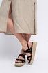 Sandalias de esparto con plataforma negro Niko