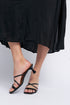 Sandalias con tiras tacón negro Penélope