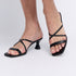 Sandalias con tiras tacón negro Penélope