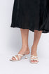 Sandalias con tiras tacón blanco Penélope