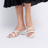 Sandalias con tiras tacón blanco Penélope