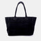 Bolso shopper de piel serraje extensible y personalizable negro Aurora