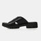 Sandalias de mujer de piel con plataforma negro Matilde