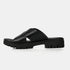 Sandalias de mujer de piel con plataforma negro Matilde