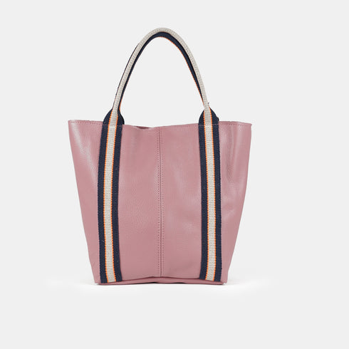 Bolso tote de piel para mujer rosa Selena