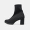 Botines de tacón mujer de antelina negro Pineda
