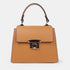 Bolso de con cadena para mujer con asa de mano con solapa marrón Claudia