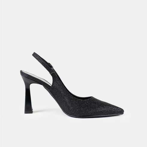 Zapatos de tacón de fiesta de mujer negro Sabrina