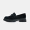 Mocasines de piel con plataforma negro Abril