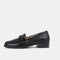 Mocasines de piel para mujer napa negro Plath